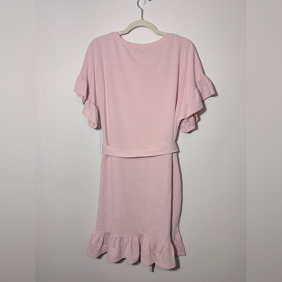 Emma & Michelle Pink Ruffle Sleeve Dress Size Large NWT - Picture 5 of 8